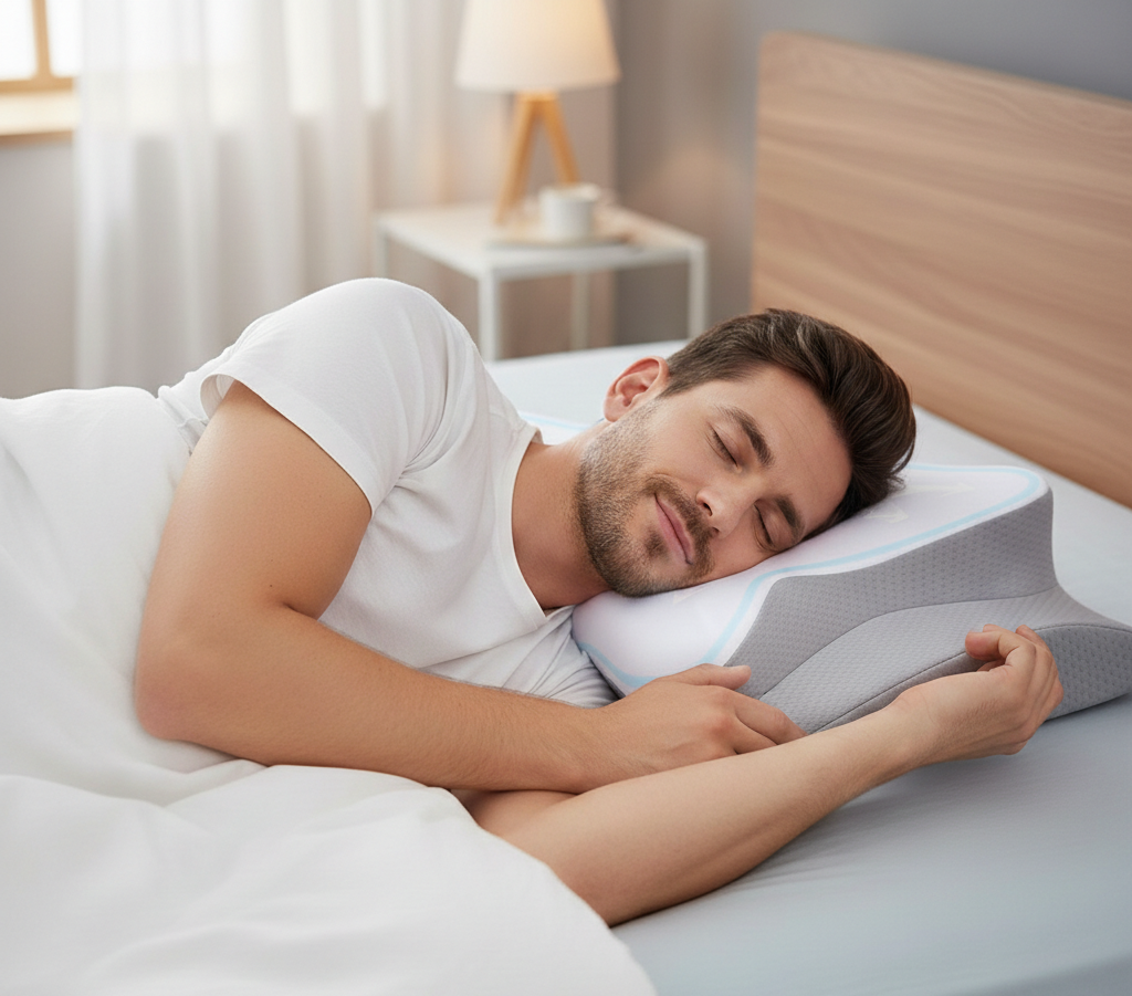 Bespillow™ Ergonomic Cervical Memory Foam Pillow  Smart support.