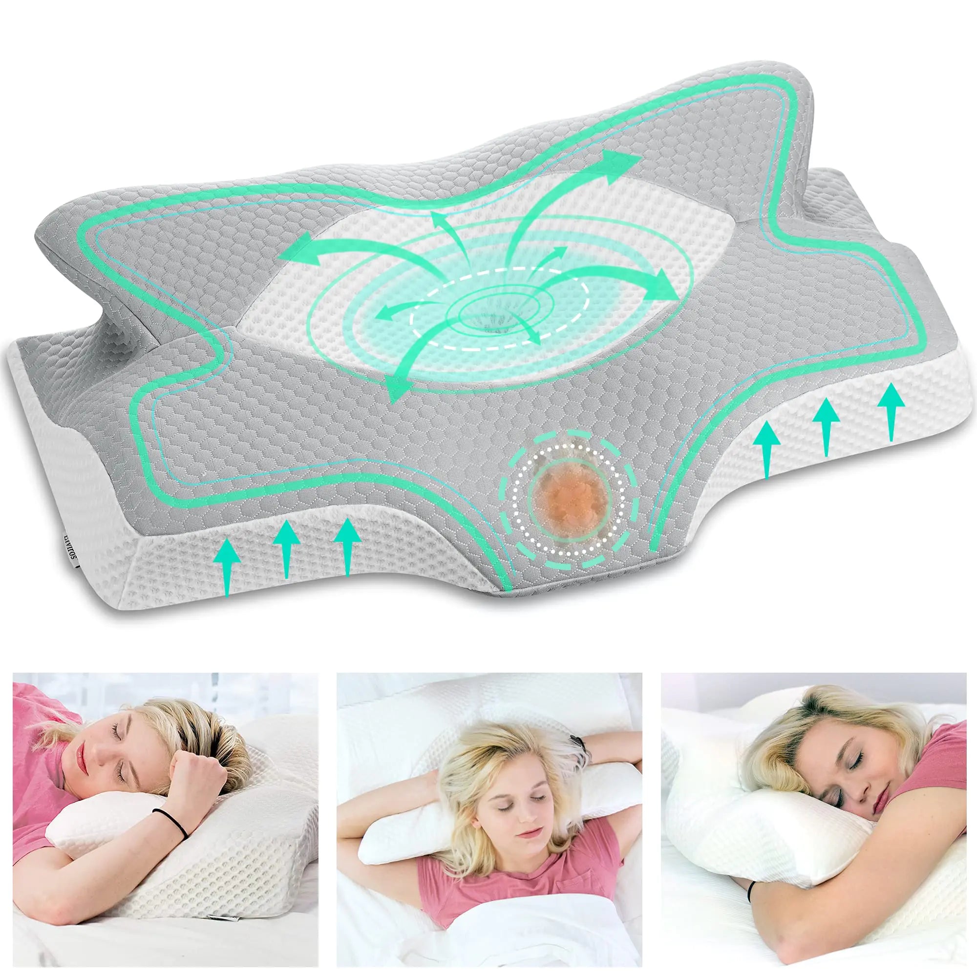 Elviros Ergo Comfort Cervical Pillow for Neck Support